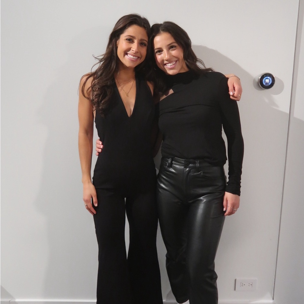 Black flare leg jumpsuit